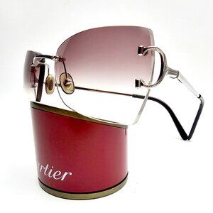 Cartier Big C Occhiali Silver Sunglasses